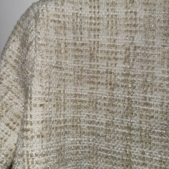 Cream Tweed Jacket with Ruffle Details - Picture 11 of 12